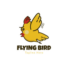 Flying bird logo, Baby birds flap their wings