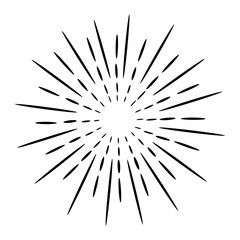 Fototapeta premium doodle design element starburst hand drawn