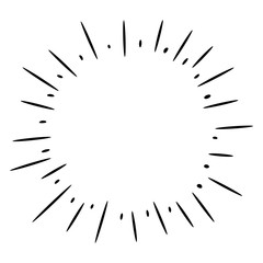 doodle design element starburst hand drawn