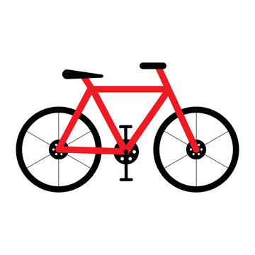 Bicycle flat vector icon.