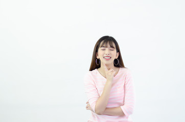 People concept with white background.