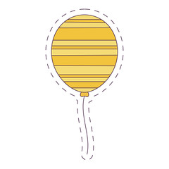 Isolated striped balloon vector design