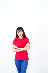 People concept with white background.