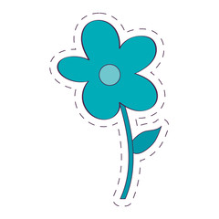 Isolated natural blue flower vector design
