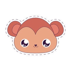 Kawaii monkey cartoon vector design