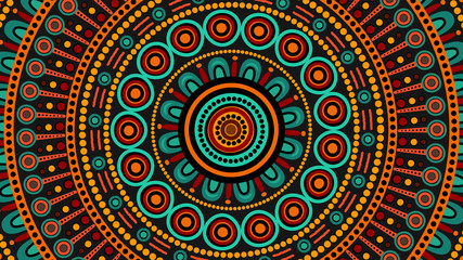 Aboriginal dot art vector background