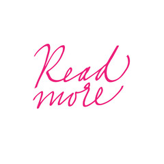 Obraz premium hand-written red text read more. vector