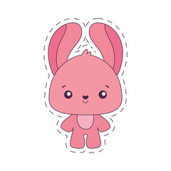 Kawaii rabbit cartoon vector design