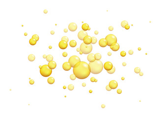 Gold oil bubbles. 