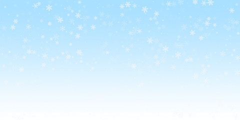 Sparse snowfall Christmas background. Subtle flyin