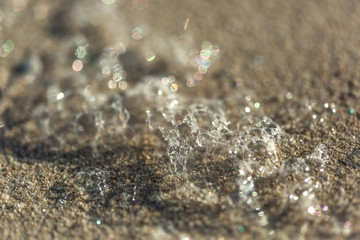 seafoam bubbles closeup