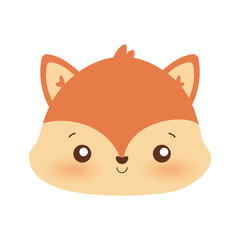 Cute fox cartoon vector design