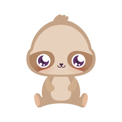 Cute sloth cartoon vector design