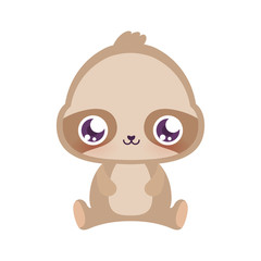 Obraz premium Cute sloth cartoon vector design