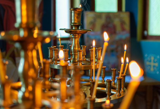 Candles in church