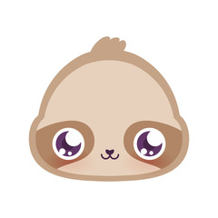 Cute sloth cartoon vector design