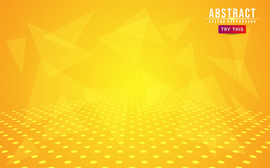 Yellow minimalist gradient with abstract geometry modern shape background