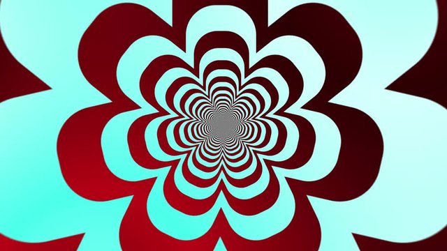 Abstract flower pattern mosaic animation.
