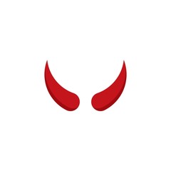 Devil horn logo vector icon 