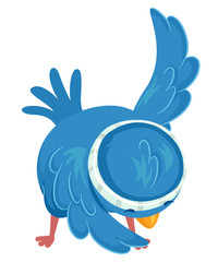 Bird Exercise Cross Body Toe Touch Illustration