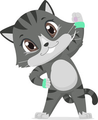 Cat Exercise Side Bend Illustration