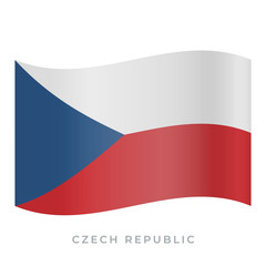 Czech Republic waving flag vector icon. Vector illustration isolated on white.