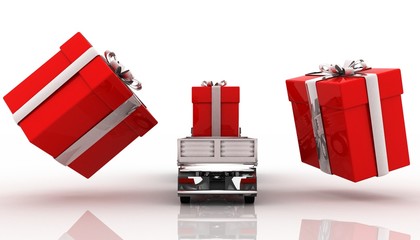 gifts delivery.3d renders.