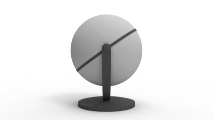3d rendering of a dome sphere on a holder isolated in white background