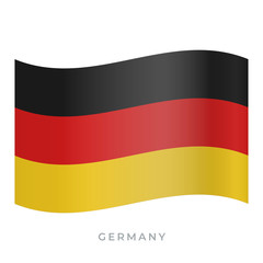 Naklejka premium Germany waving flag vector icon. Vector illustration isolated on white.
