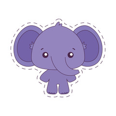 Kawaii elephant cartoon vector design