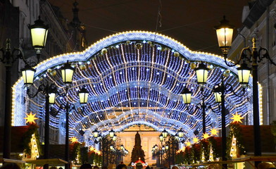 Decoration of the city of St. Petersburg for the New Year