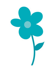Isolated natural blue flower vector design