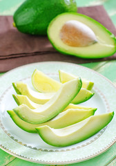 avocado on plate