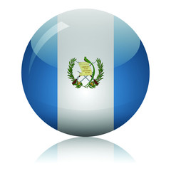 Guatemalan flag glass icon vector illustration
