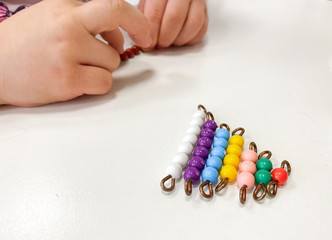 stairs made of colored beads