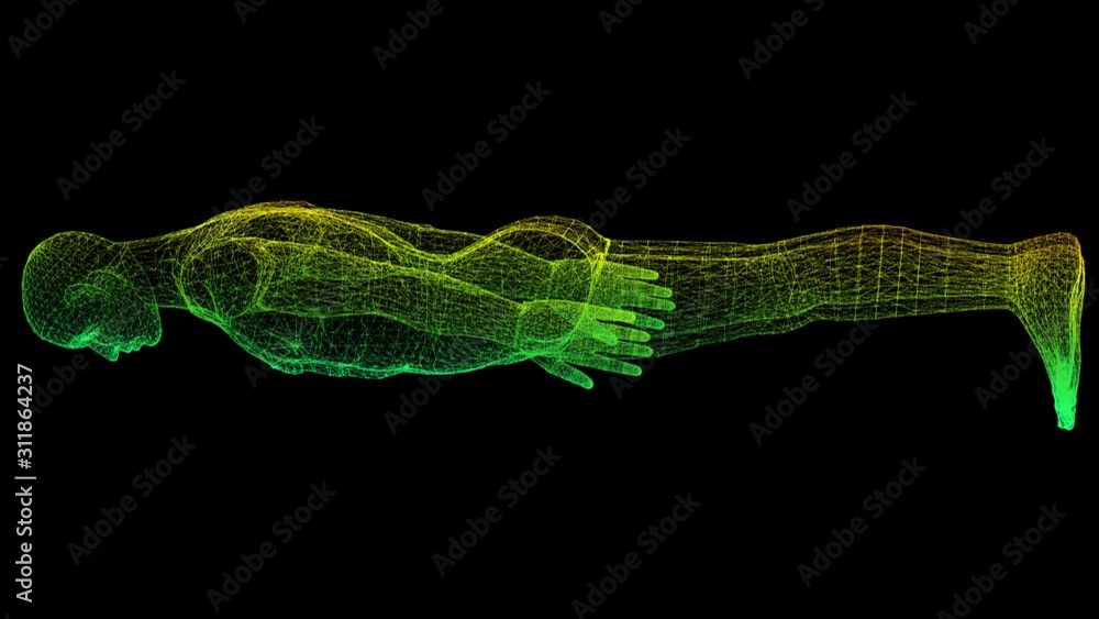 Aufkleber futuristic head up display motion element virtual biomedical holographic human body scan neurologica