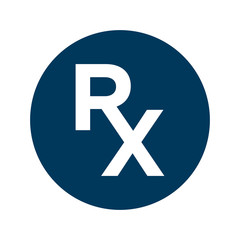 rx sign - medical icon vector design template