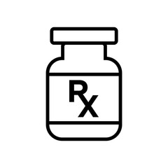 rx sign - medical icon vector design template