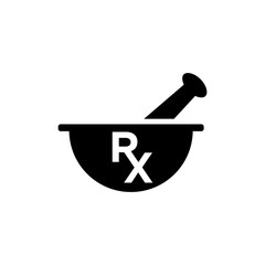 rx sign - medical icon vector design template