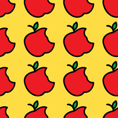 Apple Seamless Pattern Vector 
