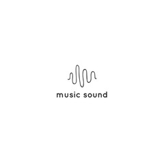 An equalizer, vector logo template. Music and sound record theme.