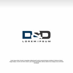 initial letter logo, D&D Logo, logo template