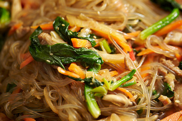 Korean stir fried glass noodle 