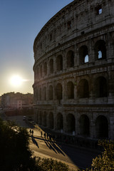Fototapeta na wymiar Lever du jour à Rome