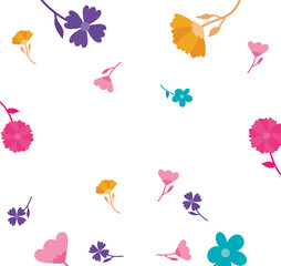 Isolated natural flowers vector design