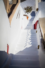 Streets of Santorini island. Architectural details. Greece