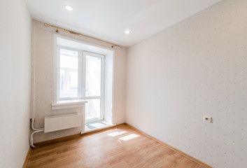 Russia, Moscow- August 05, 2019: interior room apartment rough repair for self-finishing. interior decoration, bare walls of the room, stage of construction