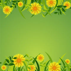 Obraz premium Summer Spring Blooming Flower Nature with Fresh Green Background