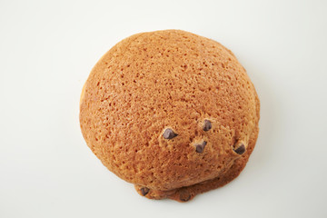 Chocolate chip round shape bread 