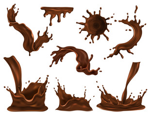 Chocolate Splash Realistic Set